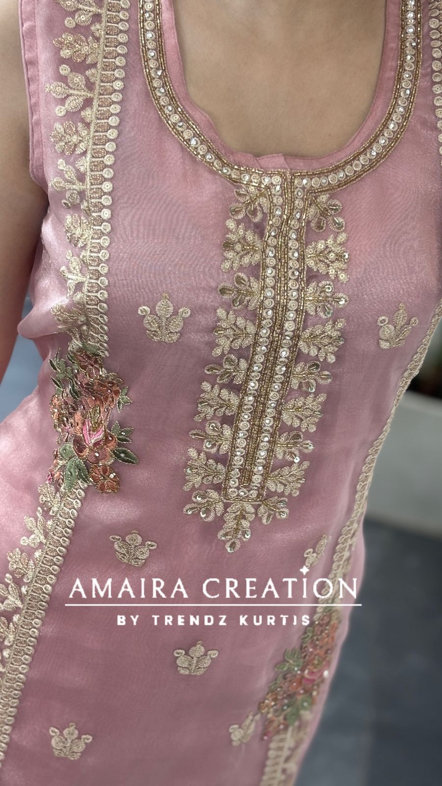 Premium Organza Fabric Pant Set(17 inches sleeves available)