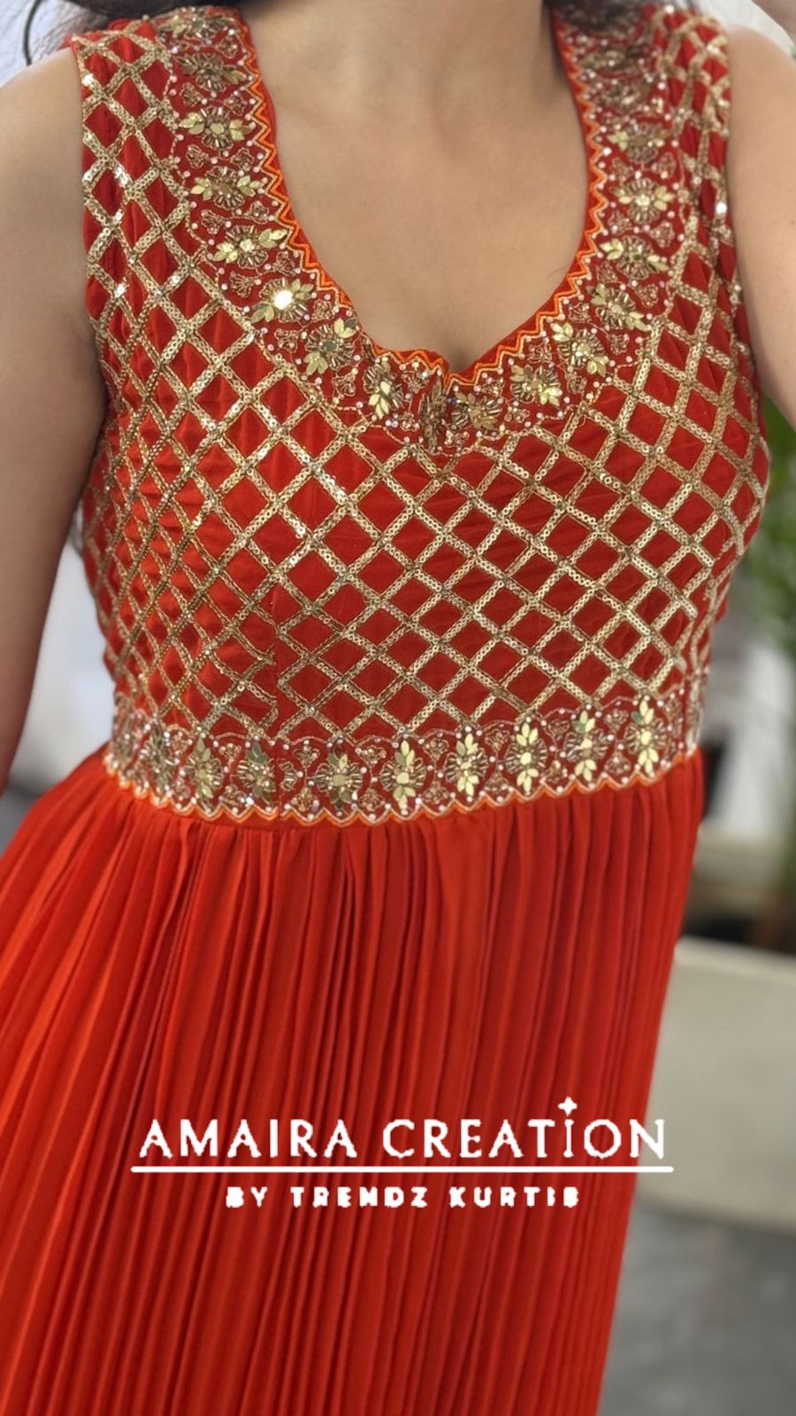 Premium Georgette Beautiful Work Anarkali Set(17 inches sleeves available)