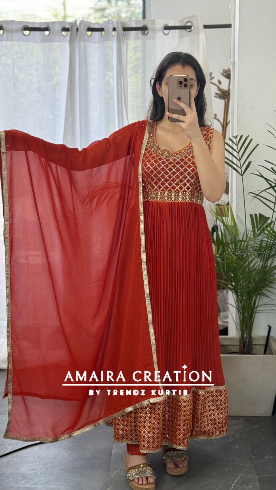 Premium Georgette Beautiful Work Anarkali Set(17 inches sleeves available)