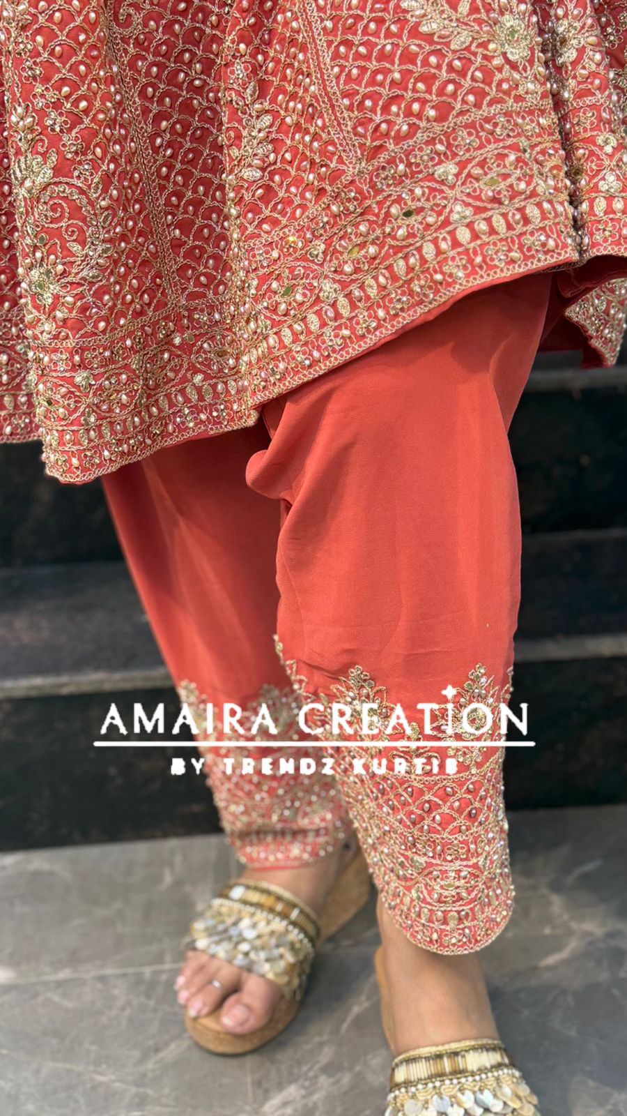 Premium Georgette Heavy Work Anarkali With Narrow Salwar