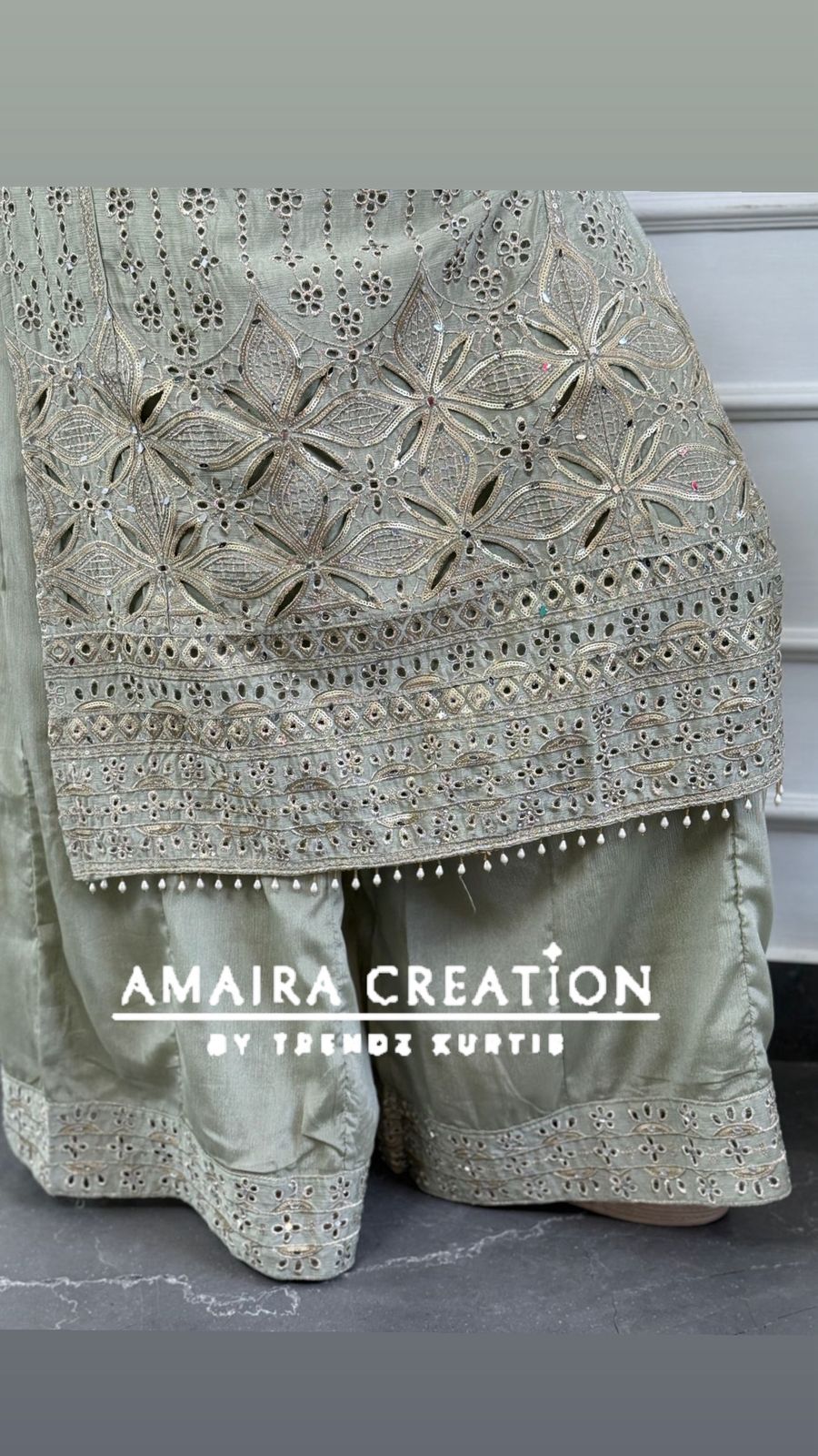 Premium Silk Pakistani Plazo Set