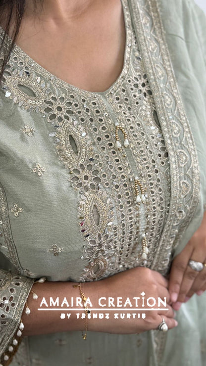 Premium Silk Pakistani Plazo Set