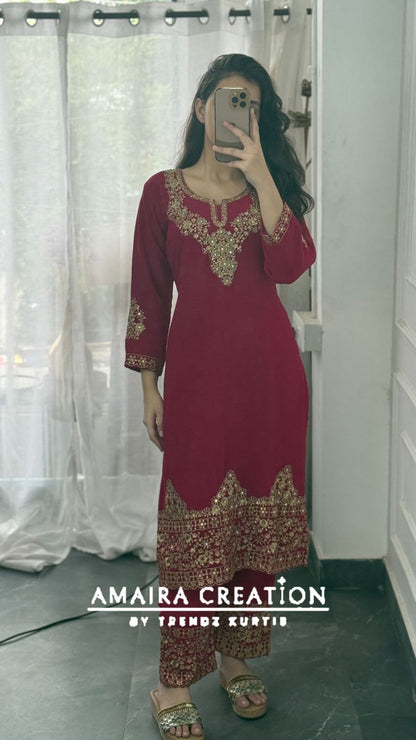 Premium Georgette Hand Work Pant Set