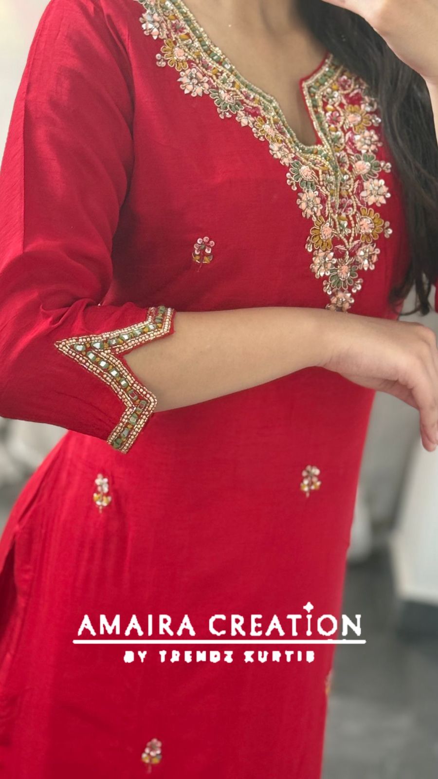 Premium Dola Silk Pant Set With Banarasi Dupatta