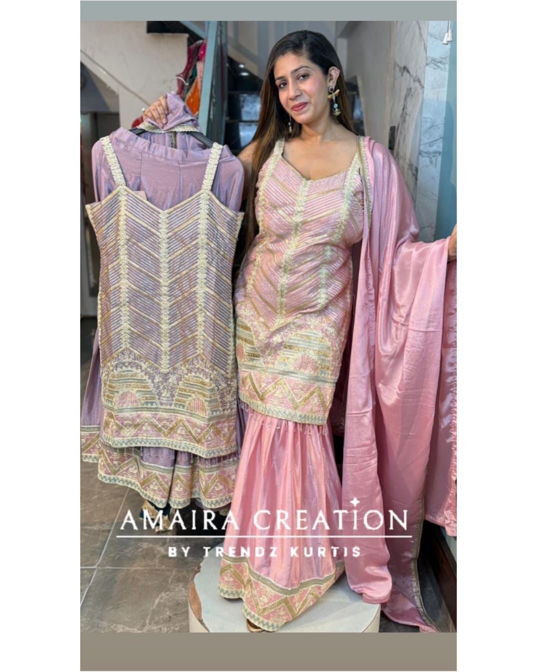Premium Silk Gotta Patti Sharara Set ( 16 inches sleeves available