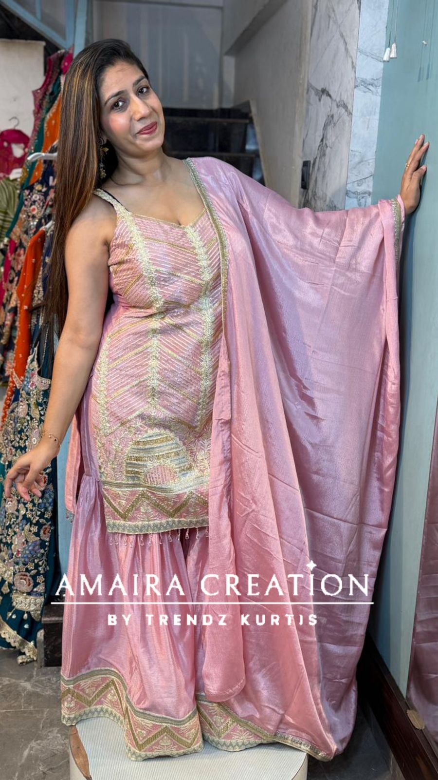 Premium Silk Gotta Patti Sharara Set ( 16 inches sleeves available