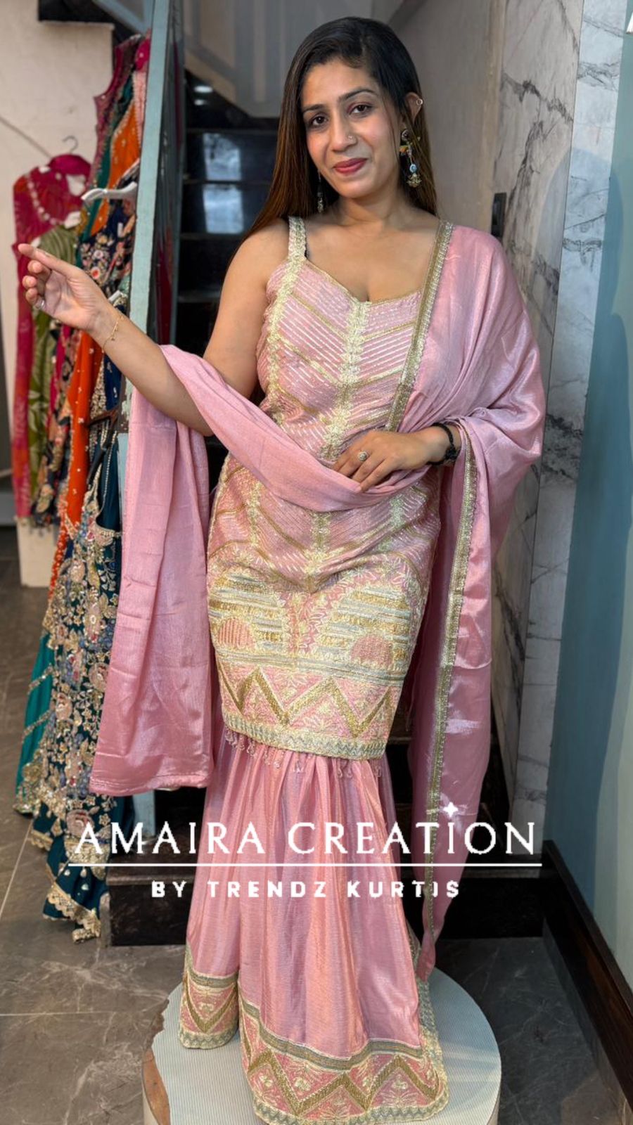 Premium Silk Gotta Patti Sharara Set ( 16 inches sleeves available