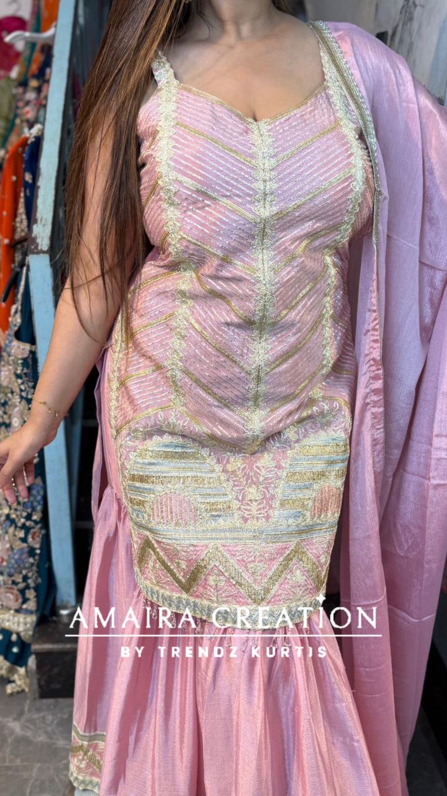 Premium Silk Gotta Patti Sharara Set ( 16 inches sleeves available