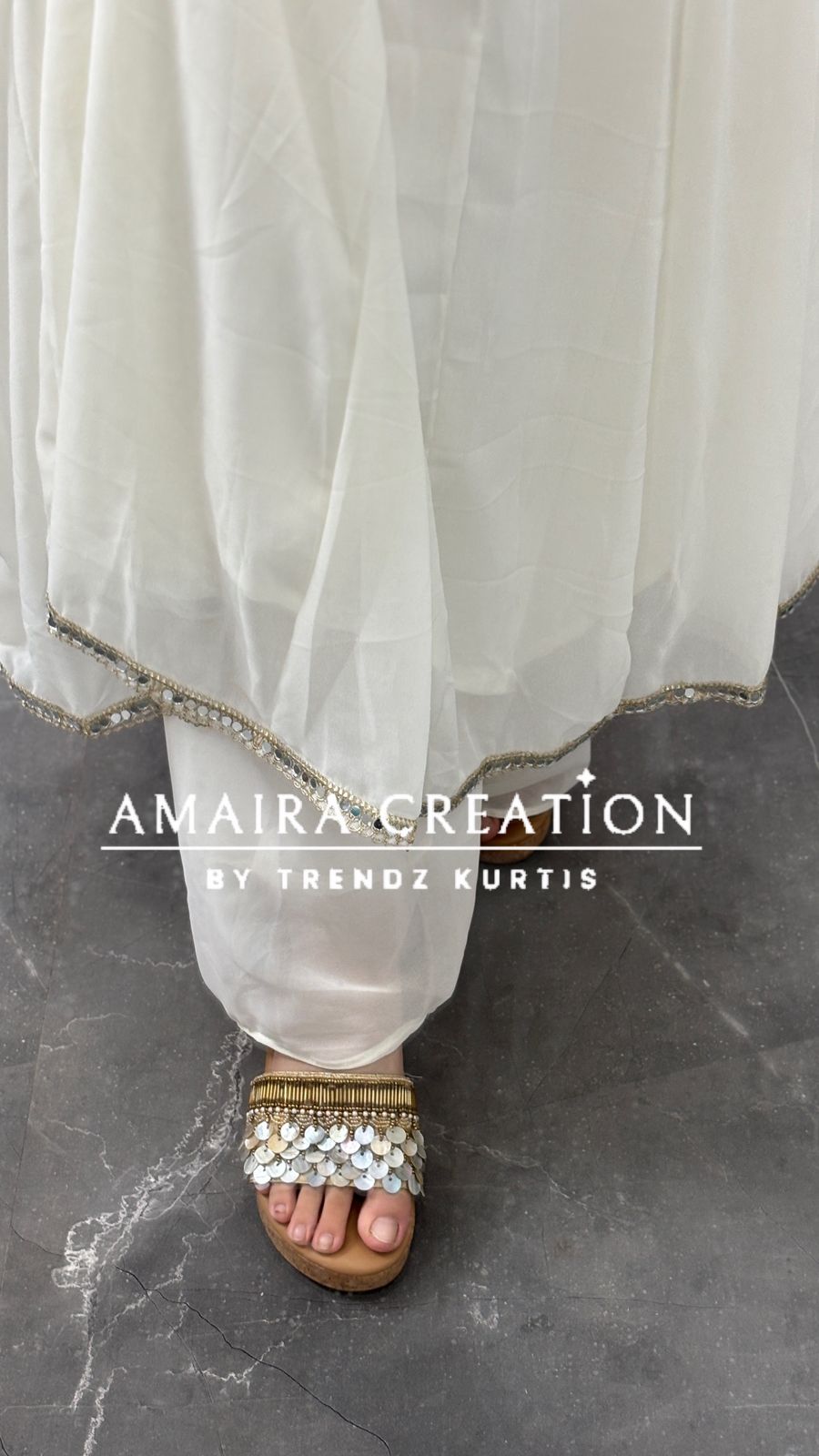 Premium Georgette Anarkali With Beautiful Neck Detailing