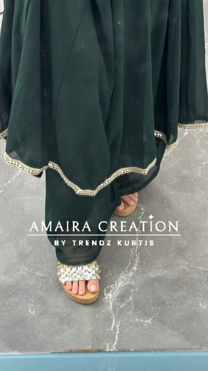 Premium Georgette Anarkali With Beautiful Neck Detailing