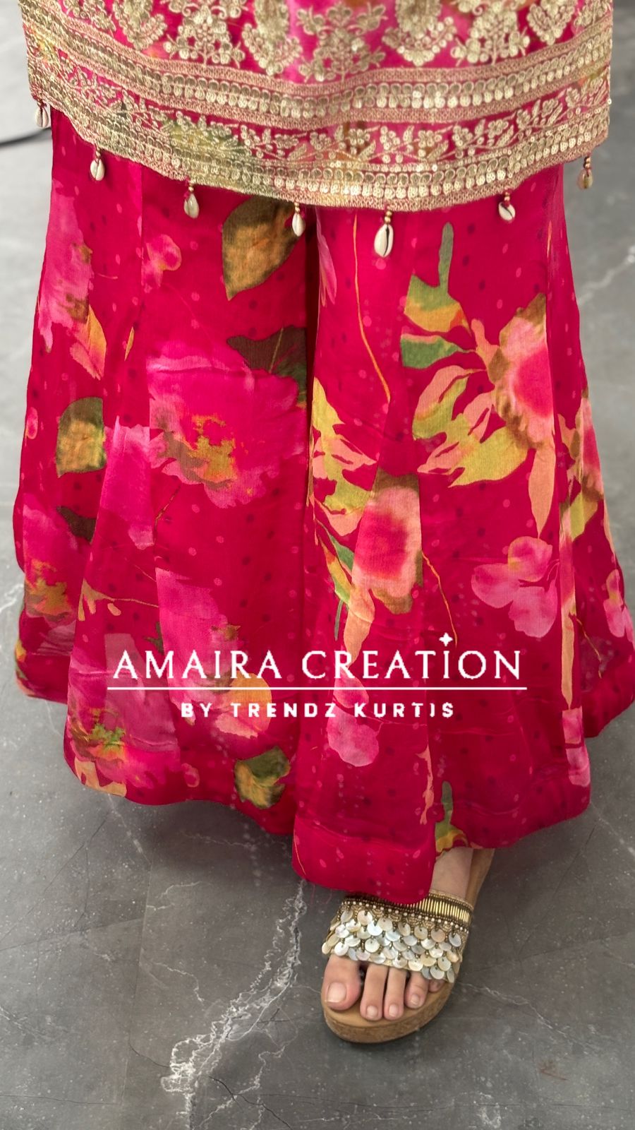 Premium Chinnon  Rani Colour Full Flare Divider Set(17 inches sleeves available)