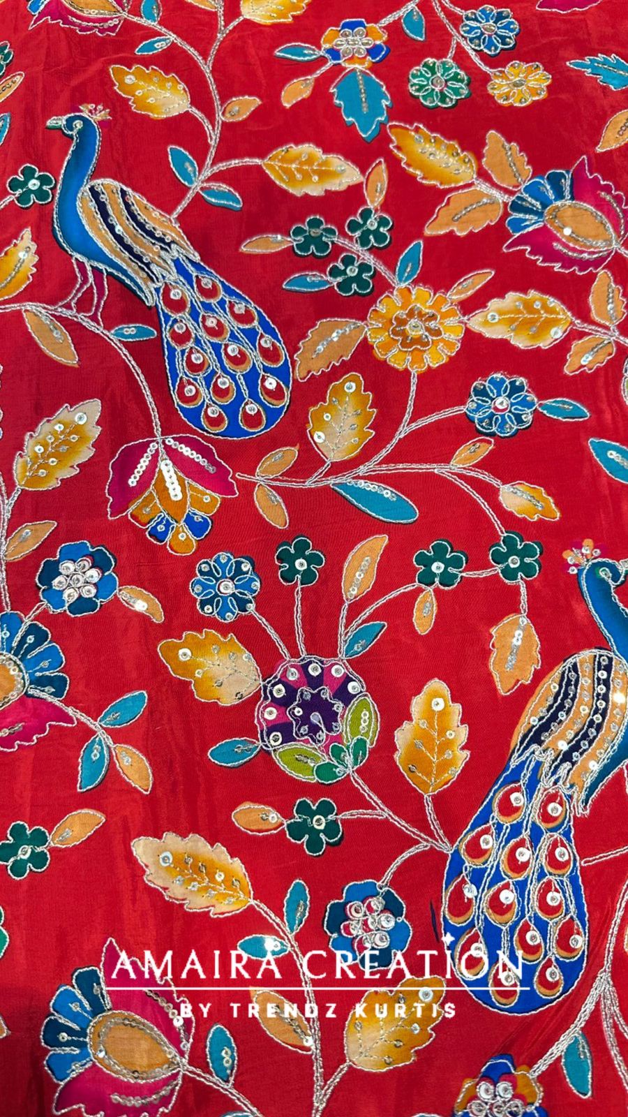 Premium Crepe Embroidered Unstitched Suits With Chiffon Dupatta