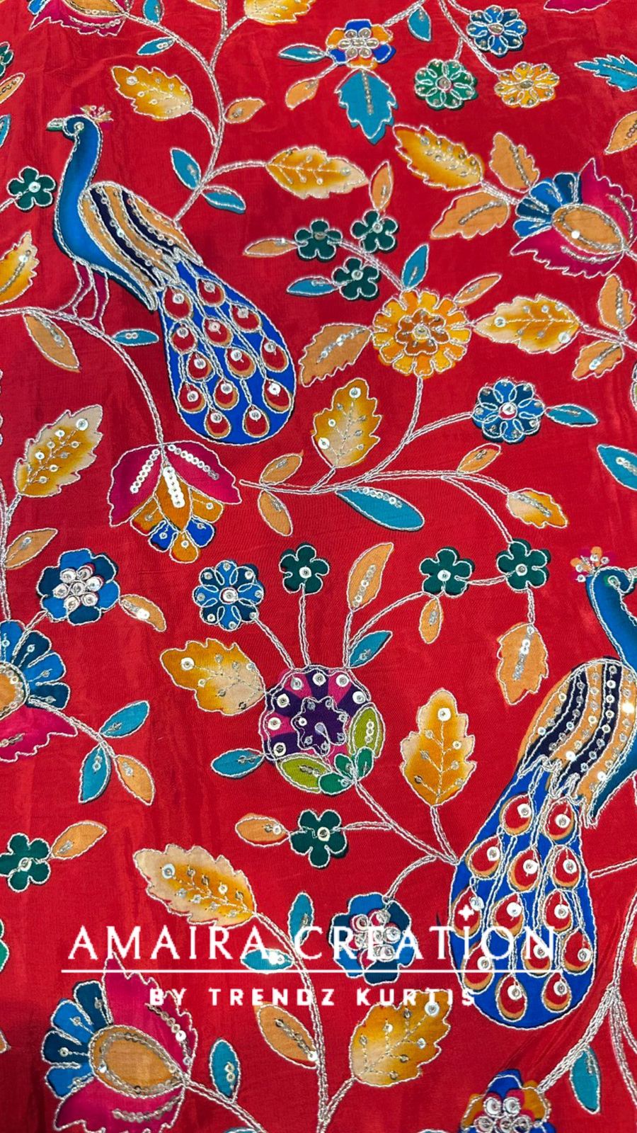 Premium Crepe Embroidered Unstitched Suits With Chiffon Dupatta