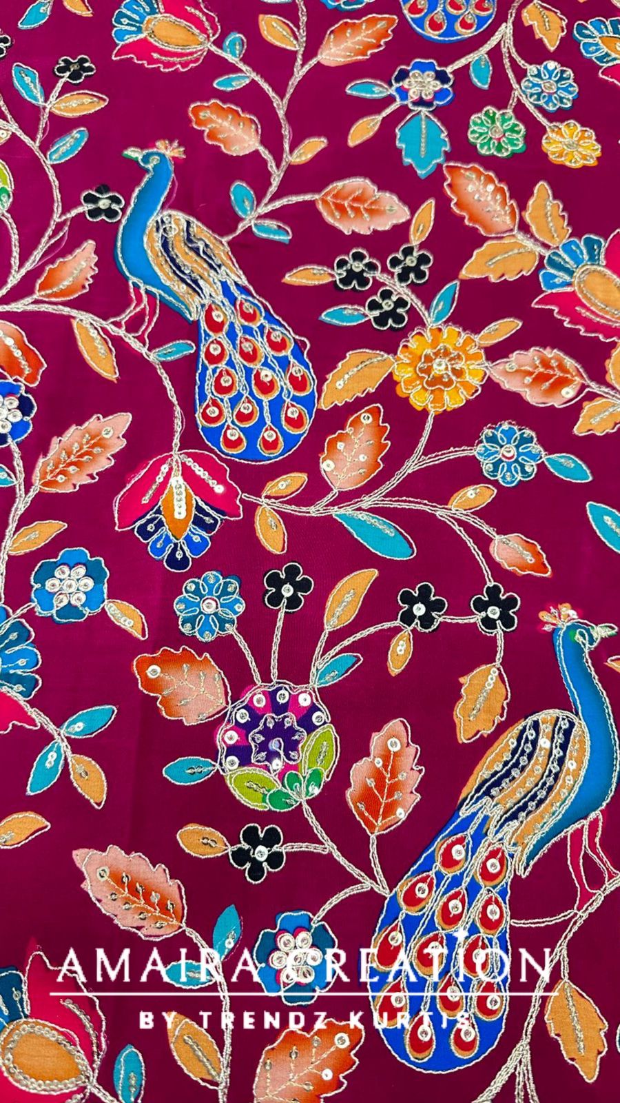 Premium Crepe Embroidered Unstitched Suits With Chiffon Dupatta