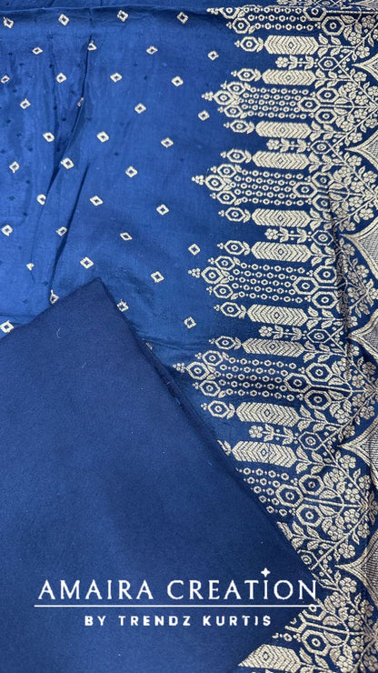 Premium Silk Banarasi Pattern Unstitched Suits