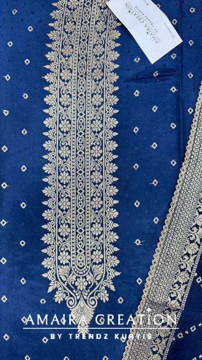 Premium Silk Banarasi Pattern Unstitched Suits