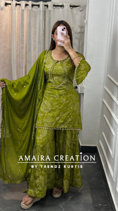 Premium Chinnon Parrot Green Divider Set