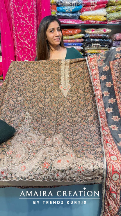 Premium Micro Velvet Beautiful Unstitched Suits