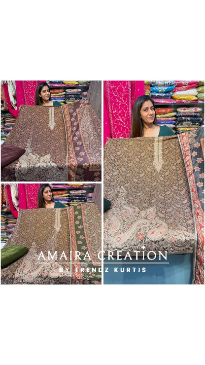 Premium Micro Velvet Beautiful Unstitched Suits