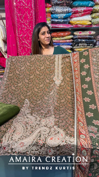 Premium Micro Velvet Beautiful Unstitched Suits