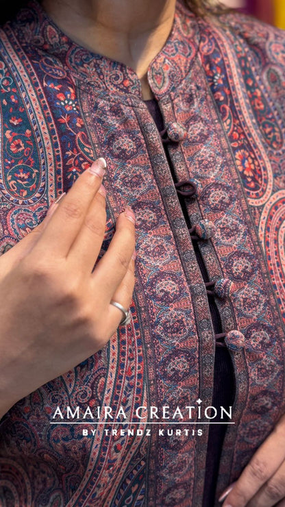 Premium Woolen Three Pc shrug Set