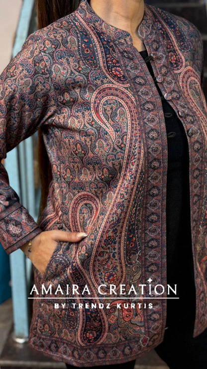 Premium Woolen Three Pc shrug Set