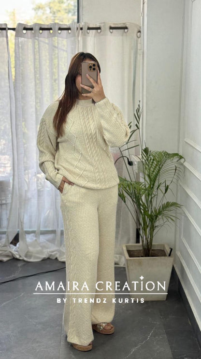 Premium Woolen Free Size Cord Set (upto 44 chest)