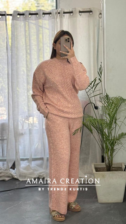 Premium Woolen Free Size Cord Set (upto 44 chest)