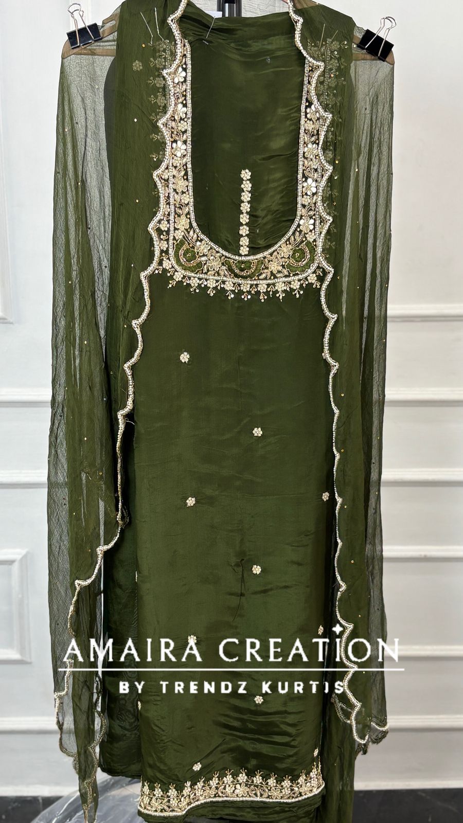 Premium Glass Tissue Beautiful HandWork unstitched suits