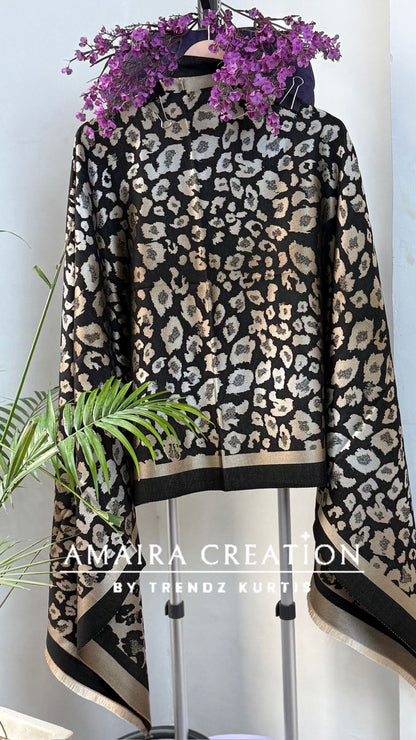 Leopard Print Premium Woolen stole