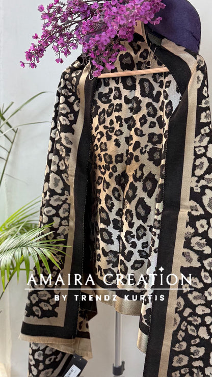 Leopard Print Premium Woolen stole