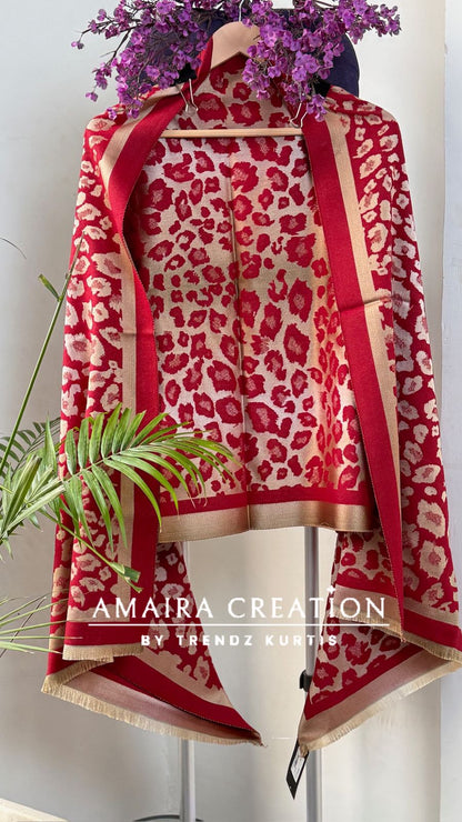 Leopard Print Premium Woolen stole