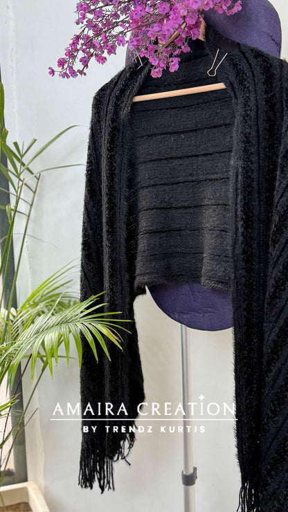 Premium Feather Detailing Woolen Stole
