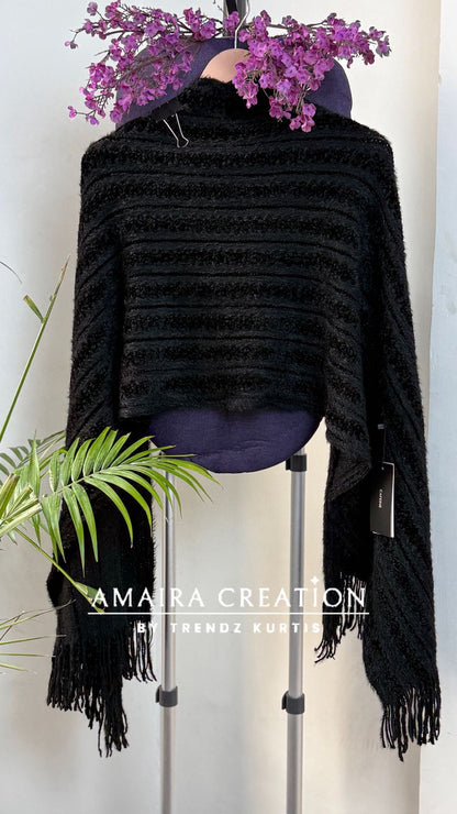 Premium Feather Detailing Woolen Stole