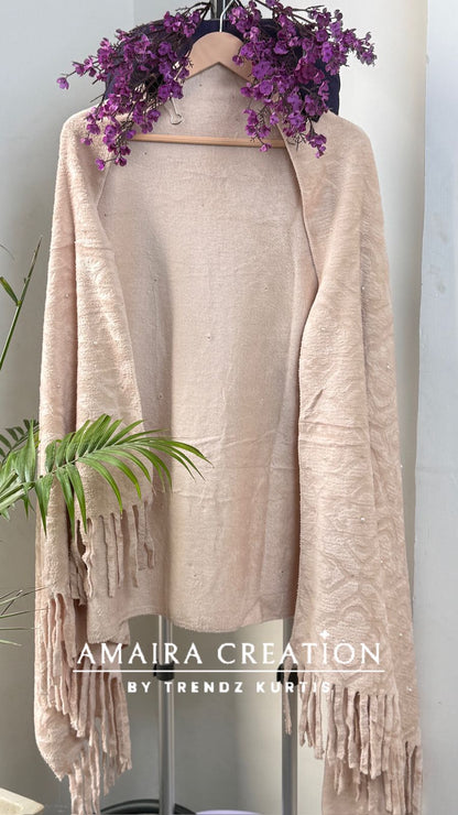 Premium Woolen Self Design Stole