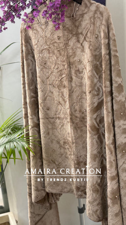 Premium Woolen Self Design Stole