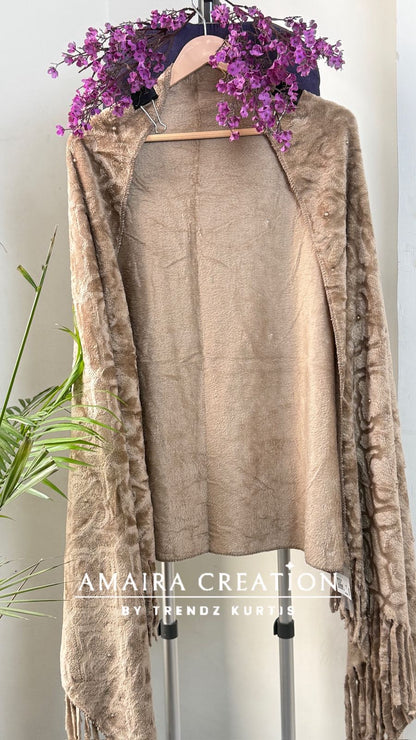 Premium Woolen Self Design Stole