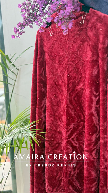 Premium Woolen Self Design Stole