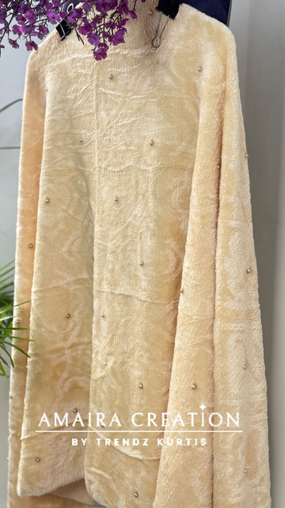 Premium Woolen Self Design Stole