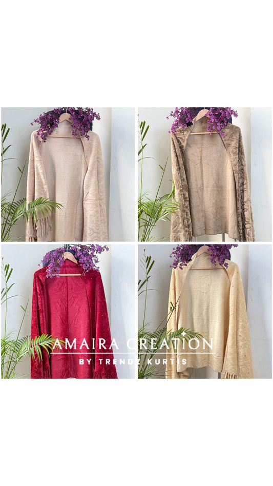 Premium Woolen Self Design Stole