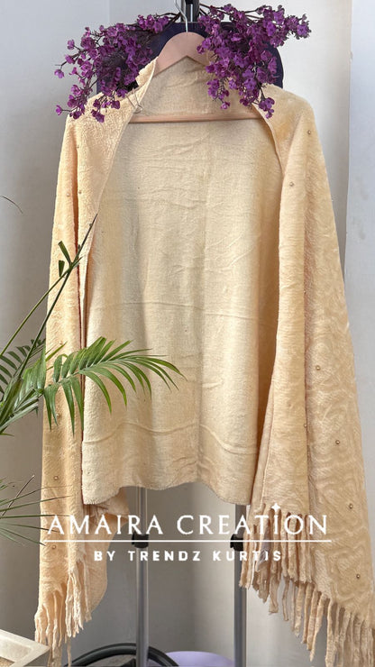 Premium Woolen Self Design Stole