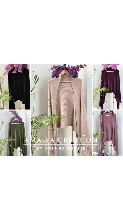 Premium Knitted Pattern Woolen Stole