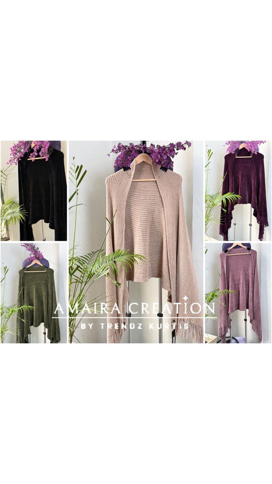 Premium Knitted Pattern Woolen Stole