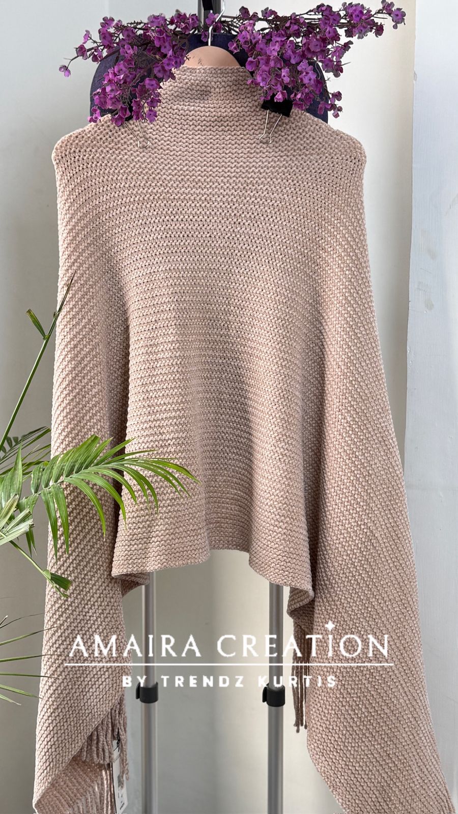 Premium Knitted Pattern Woolen Stole