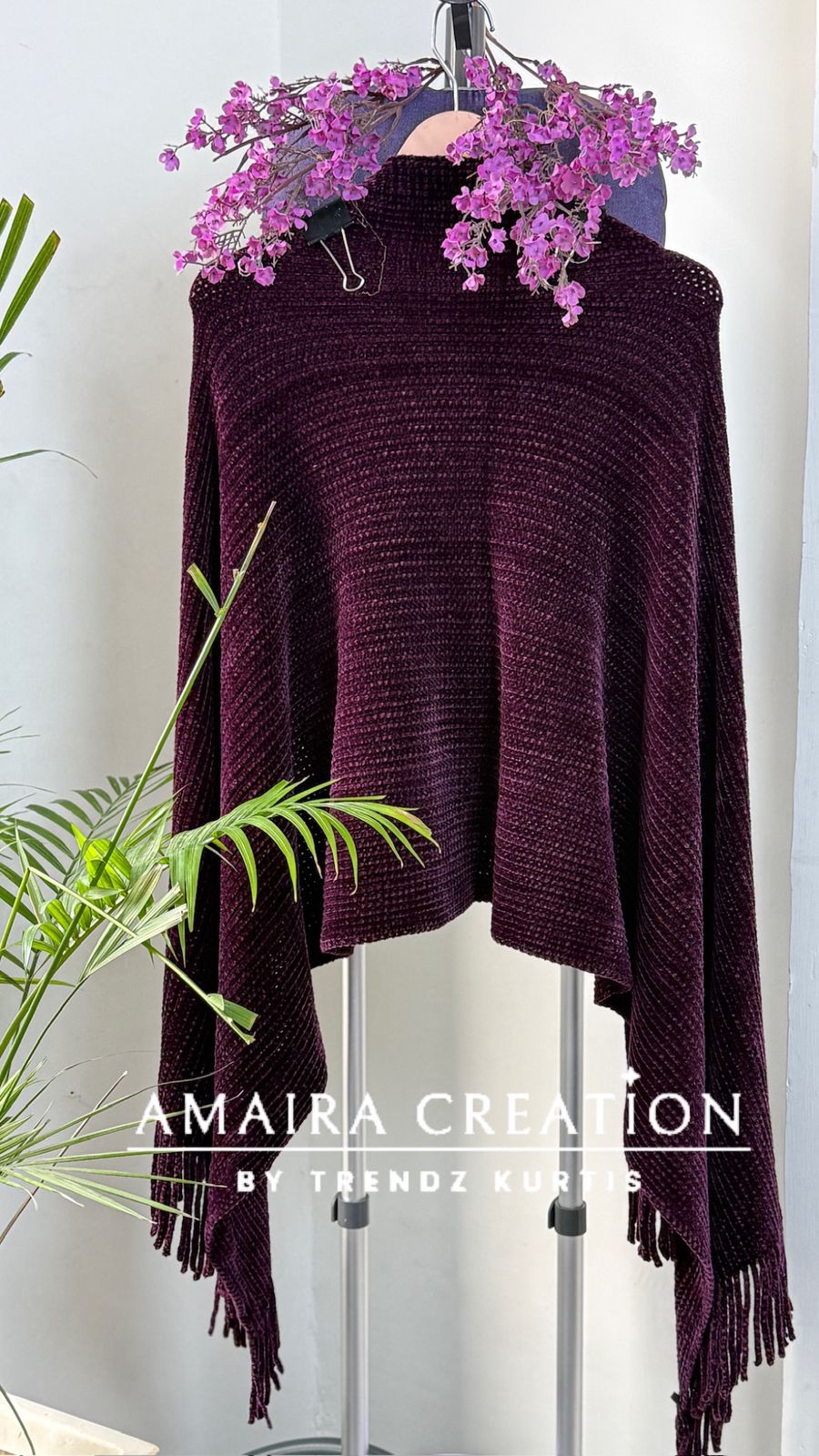 Premium Knitted Pattern Woolen Stole