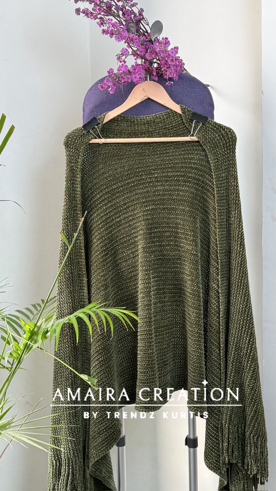Premium Knitted Pattern Woolen Stole