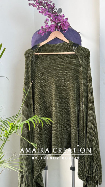 Premium Knitted Pattern Woolen Stole