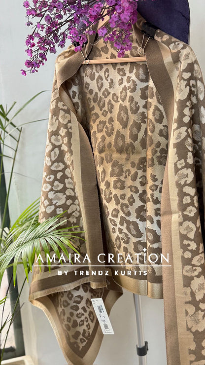 Leopard Print Premium Woolen stole