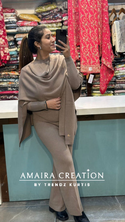 Premium Wool Three Piece Stylish Cord Set