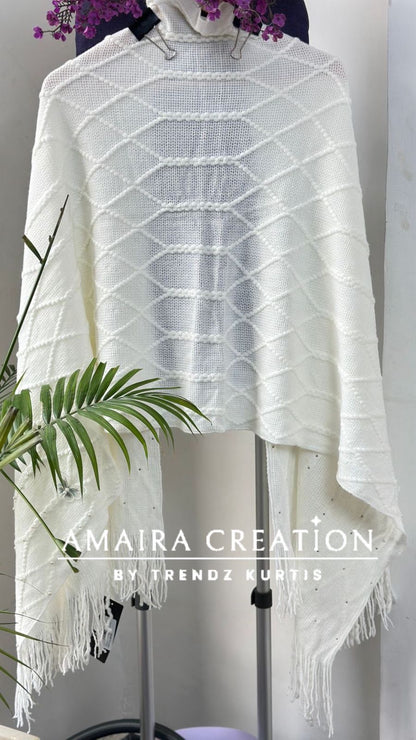 Premium Woolen Butterfly Deatiling Stole